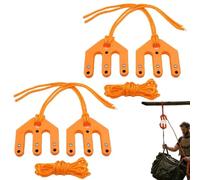 Game & Gear Hoists Block and Tackle System,Portable Nylon Block and Tackle Pulley System,Ultralight Hunting Game Hoists,Lightweight Rope Lifting Tool for Camping,Hunting,Backcountry Activities (2pcs)