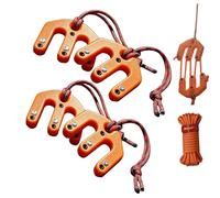 Game & Gear Sistema de aparejos y bloque de polipasto, polipasto de caza ultraligero, herramienta de elevación liviana, para caza en el campo y actividades al aire libre para acampar Orange 2pcs