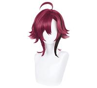 Game Genshin Impact Cosplay Shikanoin Heizou Wig Shikanoin Heizou 55cm Gradient Dark Red Synthetic Hairpiece Halloween Wig