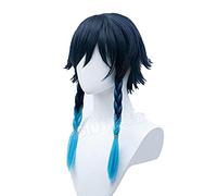 Game Genshin Impact Venti cosplay Wigs Blue gradient short hair Fiber synthetic wig + brand wig net