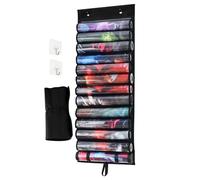 Game Holder, Mat Organizer, Transparent Slot Storage Bag, Hanging Accessory Keeper, Wall Display Solution 38.19x15.75 Inches for Board Games Toys Cards in Bedroom Door Playroom Family Party Setup