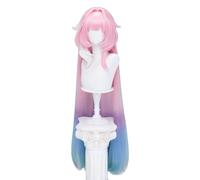 Game Honkai: Star Rail Cyrene Peluca 120cm Largo Rosa Degradado Cabello Teñido para Halloween
