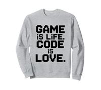 Game Is Life Code Is Love Techie Gamer Humor Sudadera