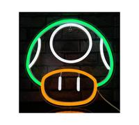 Game LED Neon Light Sign for Game Room Decor Super Mushroom NPC Wall Decor for Bedroom, Man Cave, Party, Gaming Club Neon Wall Signs (Green)
