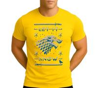 Game Let it Snow of Thrones | Ugly Christmas Christmas - Camiseta para hombre, amarillo, S