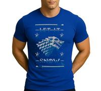 Game Let it Snow of Thrones | Ugly Christmas Christmas - Camiseta para hombre, azul, S