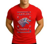 Game Let it Snow of Thrones | Ugly Christmas Christmas - Camiseta para hombre, rojo, S