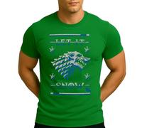 Game Let it Snow of Thrones | Ugly Christmas Christmas - Camiseta para hombre, verde, S