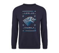 Game Let it Snow of Thrones | Ugly Christmas Sweater Christmas Sweater Sudadera Navidad, azul marino, S
