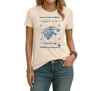 Game Let it Snow of Thrones | Ugly Christmas Sweater Navidad Sudadera Mujer Camiseta, natural, S