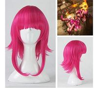Game LOL Annie Hastur Character 45cm Rose Red Heat Resistant Hair Cosplay Costume Wig + Free Wig Cap