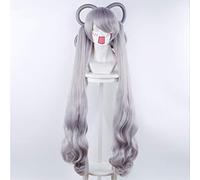 Game LOL Wig Sona Buvelle Maven of the Strings Gray Long Curly Synthetic Hair Wigs Costume Cosplay Wigs