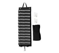 Game Mat Holder, Accessories Organizer, Wall Hanging Storage Bag, Transparent Slots, Easy Access Design for Home, Party, Playroom, Family, Game Night Display, 38.19x15.75 Inches