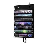 Game Mat Holder, Games Accessories Organizer Bag with Transparent Slots, 23.43x15.55x0.79 inches Wall Hanging Storage for Family Gatherings, Birthday Party, Play Area, Home Door, Room Decor