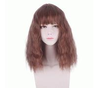 Game Movie Hermione Granger Brown Curly Anime Cosplay Wig With Bangs Synthetic Hair Girls Women Halloween Party Wigs