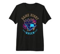 Game Night Queen Crown with Jewels Funny Camiseta Premium