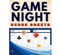 Game Night Score Sheets: Large Simple Score Pads for Card Games, Board Games, and More |120+ Pages 8.5 x11 inches