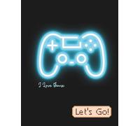 Game Notebook: 8.5 x 11 Inch Large Composition Book for Gaming Notes, Math, and Pixel Art - Matte Softcover