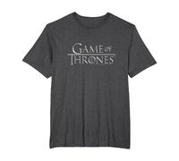 Game of Thrones Chrome Logo Camiseta, Hombre Tallas Grandes, Jaspeado Oscuro, 6X Alto