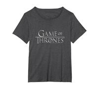 Game of Thrones Chrome Logo Camiseta, Mujer Tallas Grandes, Jaspeado Oscuro, 2XL Grande