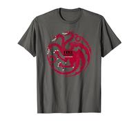 Game of Thrones Fire and Blood Camiseta, Hombre, Asfalto, L