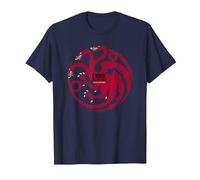 Game of Thrones Fire and Blood Camiseta, Hombre, Azul Marino, XXL