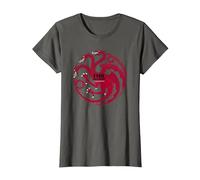 Game of Thrones Fire and Blood Camiseta, Mujer, Asfalto, XXL