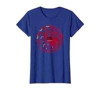Game of Thrones Fire and Blood Camiseta, Mujer, Azul Real, XXL
