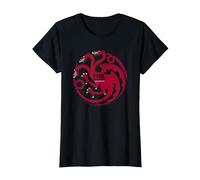 Game of Thrones Fire and Blood Camiseta, Mujer, Negro, XL
