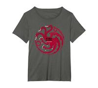 Game of Thrones Fire and Blood Camiseta, Mujer Tallas Grandes, Asfalto, 5XL Grande