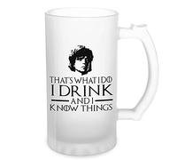 Game of Thrones I Drink and I Know Things Tyrion Lannister Transparente taza de Stein de la cerveza 0.5L