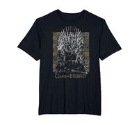 Game of Thrones Iron Throne Camiseta, Hombre Tallas Grandes, Negro, 3X Alto