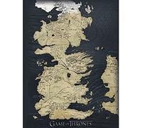 Game of Thrones Lienzo de Mapa, Lona, Multicolor, 60 x 80 cm