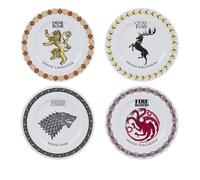 Game Of Thrones Set Of 4 Placas Houses Set Platos Abystyle