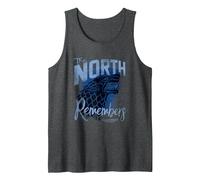 Game of Thrones The North Remembers Camiseta sin Mangas, Hombre, Jaspeado Oscuro, M