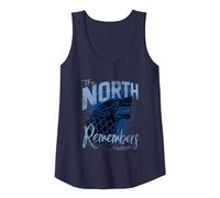 Game of Thrones The North Remembers Camiseta sin Mangas, Mujer, Azul Marino, L