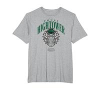 Game of Thrones Varsity Hightower Camiseta, Hombre Tallas Grandes, Gris Jaspeado, 4X Alto