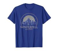 Game of Thrones Winterfell Camiseta, Hombre, Azul Real, L