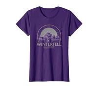 Game of Thrones Winterfell Camiseta, Mujer, Morado, M