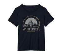 Game of Thrones Winterfell Camiseta, Mujer Tallas Grandes, Negro, 5XL Grande