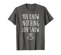 Game of Thrones You Know Nothing Camiseta, Hombre, Asfalto, 4XL