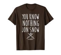Game of Thrones You Know Nothing Camiseta, Hombre, Marrón, XL
