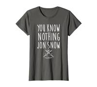 Game of Thrones You Know Nothing Camiseta, Mujer, Asfalto, XL