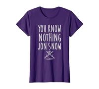 Game of Thrones You Know Nothing Camiseta, Mujer, Morado, XS
