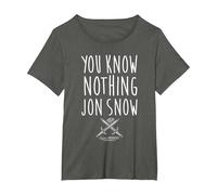 Game of Thrones You Know Nothing Camiseta, Mujer Tallas Grandes, Asfalto, 1XL Grande