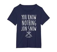 Game of Thrones You Know Nothing Camiseta, Mujer Tallas Grandes, Azul Marino, 5XL Grande