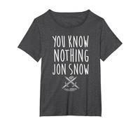 Game of Thrones You Know Nothing Camiseta, Mujer Tallas Grandes, Jaspeado Oscuro, 2XL Grande