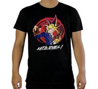 Game-oh! - Yugi Men's Short Sleeve Cotton T-Shirt Black.