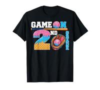 Game On 2nd Grade Boy Baseball Ice Cream Drip Back to School Camiseta