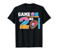 Game On 2nd Grade Boy Baseball Ice Cream Drip Back to School Camiseta gráfica económica, Hombre, Negro, L